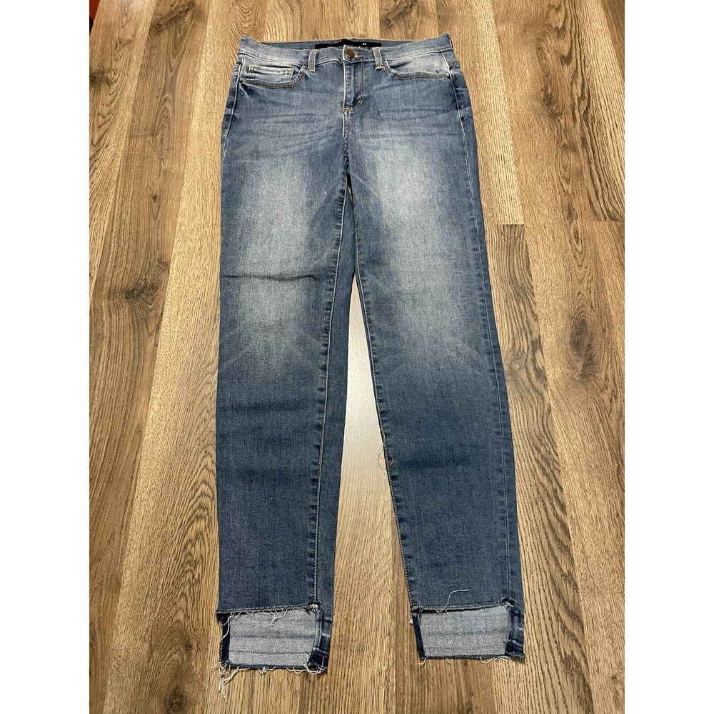 Harper Jeans, Women's Size 29, Blue, Denim, Cut Out Hem, Pockets, Skinny